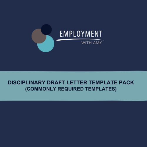 Disciplinary Draft Letter Template Pack