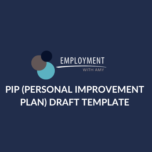 PIP (Personal Improvement Plan) Draft Template